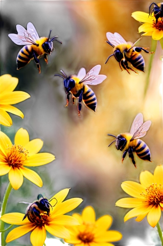 honeybees,honey bees,bumblebees,pollinators,bees,hoverflies,abejas,beekeeping,stingless bees,beekeepers,pollination,colletes,bienen,pollinating,western honey bee,abeille,beehives,bees pasture,bee,bee colony,Illustration,Realistic Fantasy,Realistic Fantasy 02