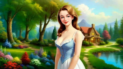 fairy tale character,landscape background,dorthy,cartoon video game background,gwtw,celtic woman,maureen o'hara - female,world digital painting,love background,springtime background,ninfa,girl in a long dress,background ivy,background image,spring background,thumbelina,princess sofia,nature background,fantasy picture,anarkali