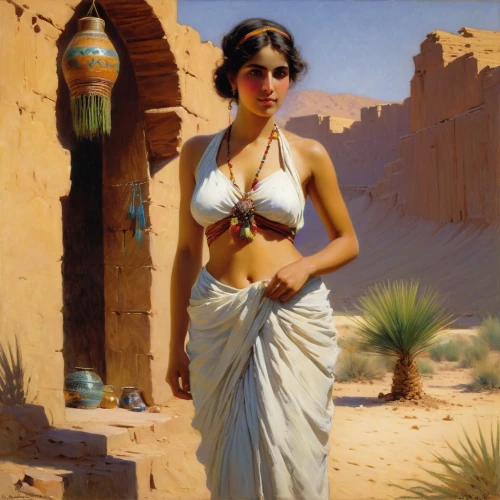 ancient egyptian girl,orientalist,persia,amarna,inanna,egyptian,orientalism,woman at the well,moinian,cleopatra,hildebrandt,miryam,girl with cloth,razieh,egyptienne,amorites,ancient egyptian,nefertari,sabaean,egypt,Art,Classical Oil Painting,Classical Oil Painting 32