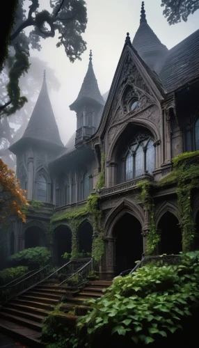 briarcliff,witch's house,house in the forest,forest house,rivendell,altgeld,maplecroft,ravenswood,marylhurst,haunted cathedral,ghost castle,castle of the corvin,oakhurst,dandelion hall,ravenloft,witch house,greystone,caius,haunted castle,fairy tale castle,Unique,3D,Modern Sculpture