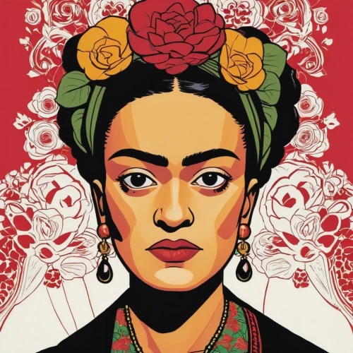 frida kahlo,kahlo,frida,chicanas,astacio,chicana,assata,rigoberta,coretta,flamenca,laib,ocasio,roja,megawati,soekarnoputri,rosa bonita,kanyabayonga,mexicana,geisha,maharani,Illustration,Vector,Vector 11