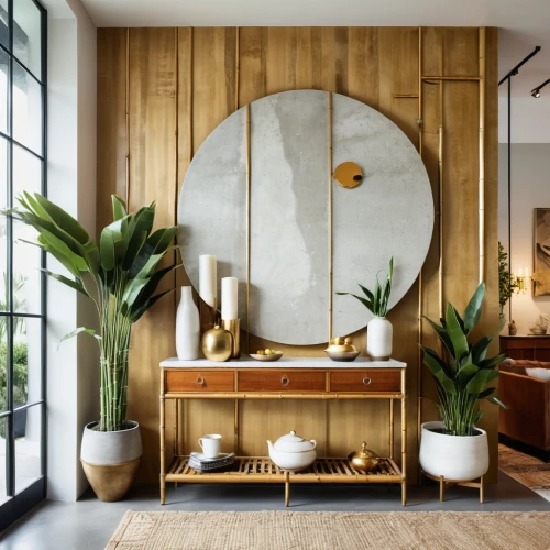 modern decor,contemporary decor,limewood,mid century modern,interior decor,wooden wall,bamboo curtain,patterned wood decoration,wall decoration,credenza,modern minimalist bathroom,wall decor,interior decoration,interior design,wood mirror,interior modern design,scandinavian style,bamboo plants,home interior,wooden shelf,Photography,General,Realistic