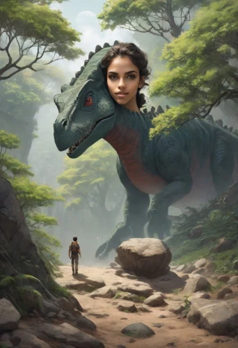 aoc,ladinos,dinosaruio,esdraelon,landmannahellir,dinotopia,fantasy picture,dinosauria,gigantoraptor,mesozoic,ocasio,guanlong,dragonja,dino,dinos,dinosaur,dinosaurian,taittiriya,kritosaurus,world digital painting