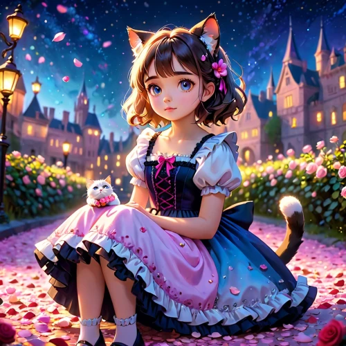 fairy tale character,cinderella,belle,fantasy portrait,bns,storybook character,wonderland,fantasia,world digital painting,miqati,esmeralda,fantasy picture,calico cat,sylvania,tera,eloise,fairytale characters,fairy tale,3d fantasy,magical,Anime,Anime,Cartoon