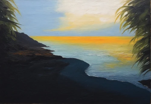 coastal landscape,beach landscape,sea landscape,an island far away landscape,coast sunset,landscape with sea,kalalau,seascape,nanaimo,laguna,oil on canvas,senja,oil painting,lanai,kealakekua,gabriola,evening lake,esquimalt,small landscape,kekaulike,Conceptual Art,Fantasy,Fantasy 15