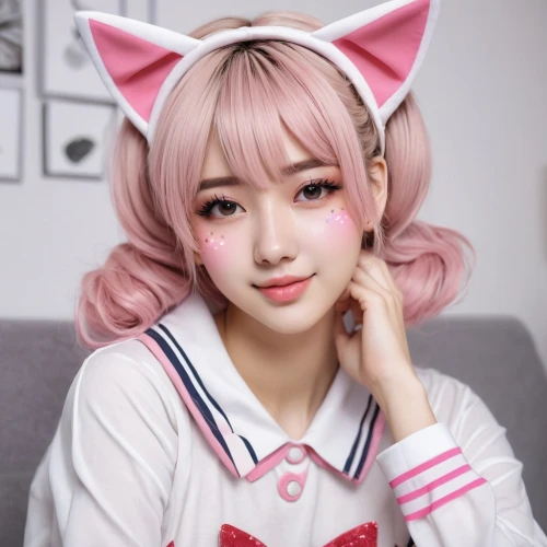 neko,cat kawaii,japanese kawaii,cat ears,kawaii,pinklao,nini,fumie,jiarui,gyori,xiaolu,kawai,kanbun,kawaii girl,pinkaew,nya,pink bow,kawaiisu,pyon,nyan,Photography,Documentary Photography,Documentary Photography 09