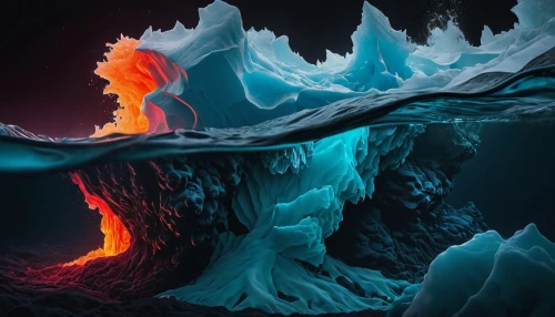 lava flow,ice cave,hodas,crevassed,fractal environment,lava,ice formations,ice landscape,metavolcanic,volcanic,erosion,glacial melt,eruptive,geode,ice castle,elemental,ice planet,volcanism,fluid,blue caves,Photography,Artistic Photography,Artistic Photography 05