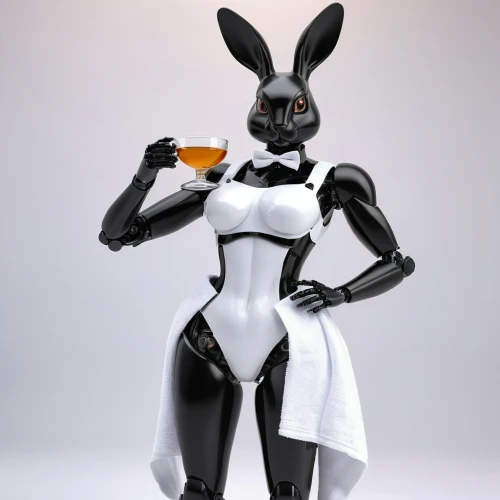 derivable,easter bunny,rabbot,lepus,animatronic,bunni,bunnie,bunny,glados,hoppy,barmaid,white rabbit,white bunny,jack rabbit,cartoon bunny,rabbids,barbot,fembot,dobunni,wabbit,Photography,General,Realistic