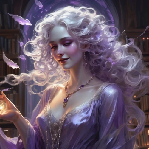 liliana,wodrow,violetta,la violetta,fantasy portrait,jarlaxle,rapunzel,sorceress,bewitching,peignoir,sorceresses,sorceror,libra,narcissa,elona,magicienne,bellatrix,ravenloft,purple,maetel,Conceptual Art,Fantasy,Fantasy 01