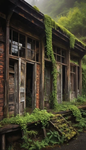 abandoned place,abandoned places,teahouses,lostplace,wooden houses,lost place,japan landscape,rustic,teahouse,abandoned building,abandoned house,ancient house,house in the forest,wooden house,abandoned,longhouses,rustic aesthetic,dilapidated building,garden shed,bunkhouses,Conceptual Art,Oil color,Oil Color 24