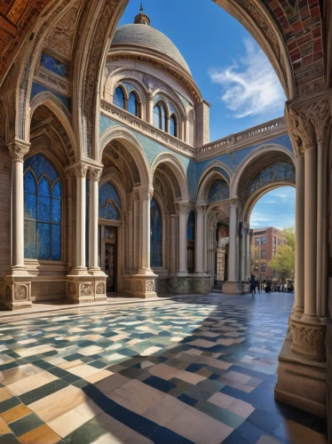 certosa di pavia,monastery of santa maria delle grazie,arcaded,doge's palace,vicenza,western architecture,st mark's basilica,mirogoj,belchite,sapienza,romanesque,cloister,marble palace,florence cathedral,cathedral of modena,certosa,lateran,loggia,abbazia,monreale,Illustration,Abstract Fantasy,Abstract Fantasy 05