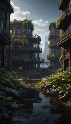 morrowind,crytek,backwater,imperial shores,riverlands,theed,sinkala,riftwar,cryengine,environments,varsavsky,ecotopia,gunkanjima,rendalen,riverwood,neverwinter,ancient city,undock,deadmarsh,rivertown,Illustration,Realistic Fantasy,Realistic Fantasy 17