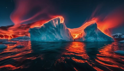 eruption,lava,erupt,eruptive,lava flow,volcanic,erupting,magma,volcanic eruption,antarctica,icebergs,erupts,eruptions,iceberg,active volcano,auroral,volcanos,fire and water,antarctic,supervolcano,Photography,Artistic Photography,Artistic Photography 04