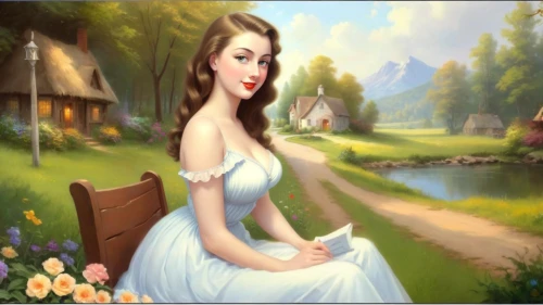 landscape background,fantasy picture,fairy tale character,girl in the garden,dorthy,housemaid,springtime background,girl in a long dress,dirndl,spring background,aerith,margaery,belle,portrait background,countrywoman,milkmaid,anarkali,noblewoman,nature background,fantasy art