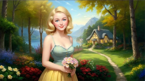 fairy tale character,thumbelina,tinkerbell,dorthy,eilonwy,fairyland,rosa 'the fairy,fantasy picture,rapunzel,cinderella,fairy tale,fairytale,yellow rose background,girl in flowers,rosa ' the fairy,cendrillon,principessa,princess sofia,a fairy tale,rosalinda