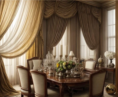 dining room,damask background,valances,baccarat,dining room table,curtains,drapes,lace curtains,dining table,window curtain,victorian room,breakfast room,interior decoration,wallcoverings,ornate room,interior decor,tablecloths,table setting,decoratifs,curtain,Interior Design,Living room,Tradition,Italian Cottage Living