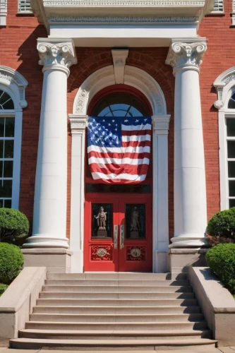 patriotism,historic courthouse,firehall,stepinac,red white,americana,house entrance,gwu,vsu,americanum,patriotically,wesleyan,entrance,front gate,umw,headquarters,flagpole,lhs,portico,reynolda,Unique,3D,Clay