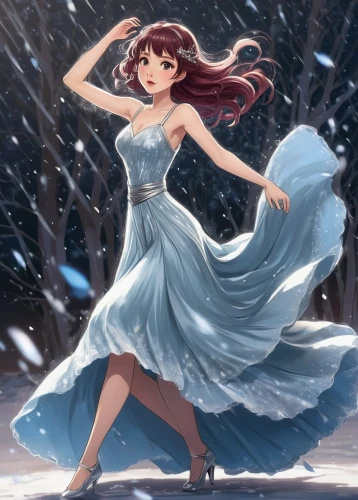 winter dress,white winter dress,the snow queen,winterblueher,mitsuru,michiru,ice queen,winter background,orihime,in the snow,chieri,megara,christmas snowy background,weiss,minako,riko,kumiko,figure skater,snowfall,tokiko,Illustration,Paper based,Paper Based 02