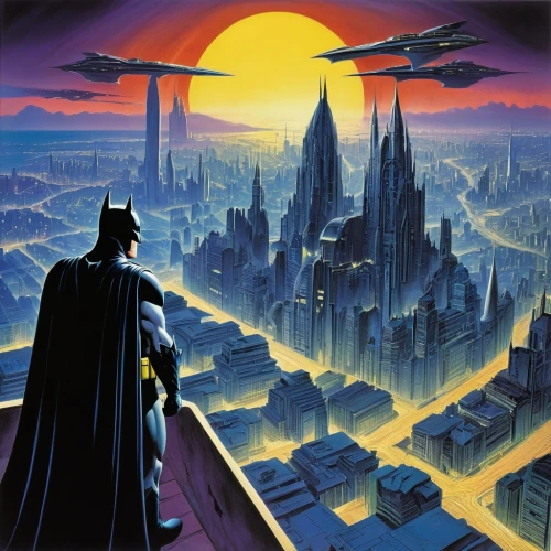 batagram,schuiten,arkham,batmen,schuitema,hildebrandt,gotham,gothams,elseworlds,batterers,metropolis,coruscant,lucasarts,mcquarrie,fantasy city,batman,darkwing,batcave,megalopolis,skymasters,Conceptual Art,Sci-Fi,Sci-Fi 18