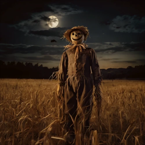 scarecrow,scarecrows,straw man,grassman,myers,pumpkinhead,strassman,wheat field,leatherface,fieldsman,reap,wheatfield,farmboy,miguel of coco,wheat fields,worzel,straw field,hayseed,anabelle,unharvested