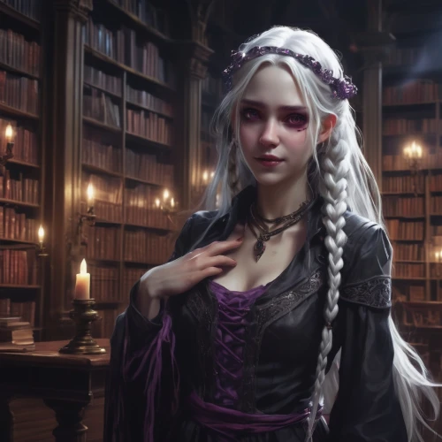 librarian,emilia,violet head elf,ellinor,headmistress,liliana,spellbook,behenna,liselotte,etain,morwen,ariela,chastelain,nelisse,arianrhod,lutetia,aemilia,amalthea,pureblood,wilhelmine,Conceptual Art,Fantasy,Fantasy 01