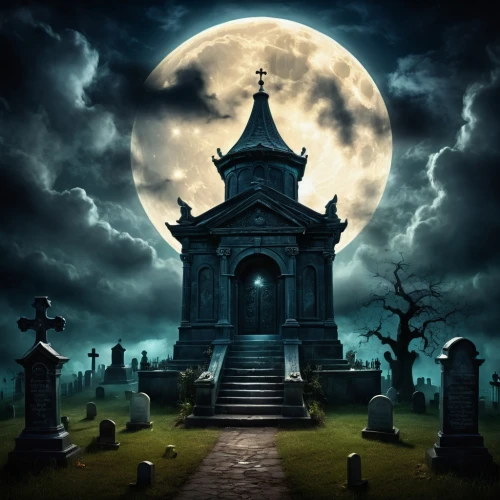 halloween background,graveyards,old graveyard,haunted cathedral,graveyard,cemetry,halloween wallpaper,tombstones,cemetary,burial ground,mortuary,necropolis,gothic style,dark gothic mood,cementerio,gothic,graveside,cemetery,grave stones,epitaphs,Illustration,Realistic Fantasy,Realistic Fantasy 37