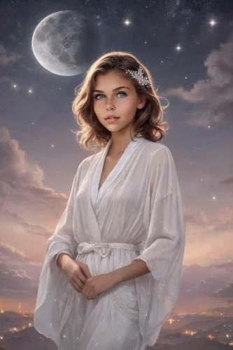 mystical portrait of a girl,inanna,fantasy picture,selene,beren,thyatira,star mother,urantia,margaery,padme,margairaz,sherine,googoosh,asherah,prophetess,ofarim,angham,ashtar,ancient egyptian girl,nawal