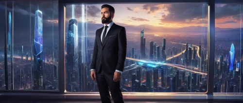 amcorp,lexcorp,alchemax,metahuman,oscorp,incorporated,advantus,supertall,cybertrader,cybercity,a black man on a suit,argost,jarvis,ceo,jablonsky,coruscant,rises,zorin,elongated,extant,Illustration,Realistic Fantasy,Realistic Fantasy 28