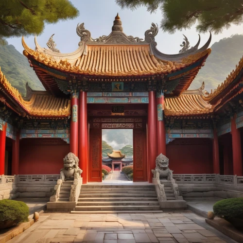 hall of supreme harmony,asian architecture,buddhist temple,white temple,jingshan,wudang,hengdian,summer palace,gyeongbok palace,shijingshan,xingshan,hanging temple,changgyeonggung palace,qufu,gyeongbokgung,confucian,victory gate,khenin,soochow,hengshan,Illustration,Retro,Retro 08