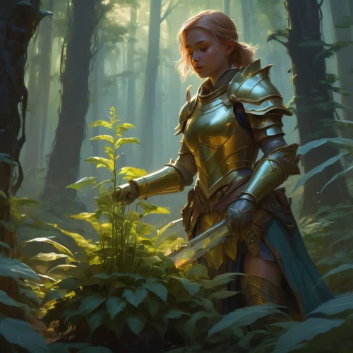 paladin,leona,simara,nissa,karavas,elona,reynir,female warrior,elspeth,gotrek,undergrowth,elven forest,forest background,valla,dunkelman,arenanet,gwent,jaina,malara,liora,Conceptual Art,Fantasy,Fantasy 01