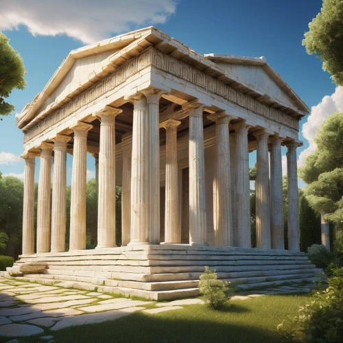 greek temple,roman temple,temple of diana,artemis temple,temple of hercules,erechtheion,doric columns,amphipolis,zappeion,erechtheus,caesonia,metapontum,propylaea,messene,house with caryatids,peristyle,panagora,ancient olympia,temple of poseidon,delphi,Conceptual Art,Sci-Fi,Sci-Fi 16