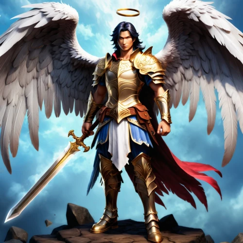 the archangel,archangel,uriel,shiron,gyrich,dawnstar,seraph,seregil,zauriel,seraphim,white eagle,clariden,virion,leonhart,hawkman,albedo,angelman,garen,aliran,pelleas,Conceptual Art,Fantasy,Fantasy 31