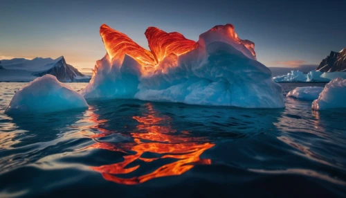 icebergs,iceberg,antarctica,ice formations,greenland,arctic antarctica,ice landscape,lava flow,antarctic,water glace,eruptive,glacial melt,fire and water,erupt,lava,ice floes,glacier tongue,erupting,magma,eruption,Photography,General,Commercial