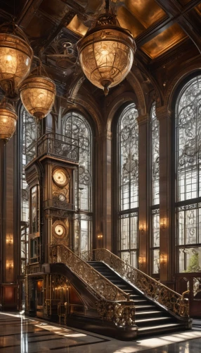 bobst,gringotts,nypl,driehaus,landmarked,altgeld,leadenhall,hearst,diagon,grand central station,art deco,foyer,hogwarts,warner theatre,opulently,gct,harrod,entrance hall,lobby,wanamaker,Conceptual Art,Fantasy,Fantasy 25