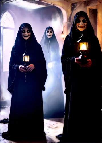 nuns,monjas,occultists,sorceresses,womenpriests,handmaidens,priestesses,volturi,islamic lamps,cultists,servitors,coven,norns,burqas,benedictines,fantasmas,carolers,consecrators,burkas,mourners,Art,Classical Oil Painting,Classical Oil Painting 21