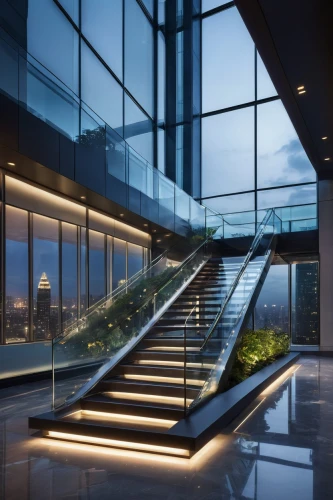 glass facade,skybridge,skywalks,penthouses,glass wall,the observation deck,observation deck,structural glass,outside staircase,balustrades,glass facades,skywalk,steel stairs,stairways,staircases,stairs,pedway,glass building,staircase,skydeck,Illustration,Realistic Fantasy,Realistic Fantasy 05