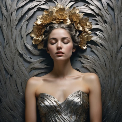 baroque angel,laurel wreath,feather headdress,angel wings,angel wing,weeping angel,goldwell,jingna,headdress,vintage angel,mourning swan,headress,gold crown,stone angel,fairest,fairy queen,angel,gold foil crown,headpiece,angel girl,Photography,Documentary Photography,Documentary Photography 15