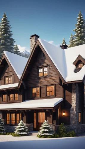 new england style house,house in the mountains,house in mountains,chalet,winter house,log home,the cabin in the mountains,snow house,ski resort,log cabin,snow roof,alpine style,beautiful home,luxury home,3d rendering,wooden house,timber house,winterplace,hovnanian,renderings,Illustration,Paper based,Paper Based 16