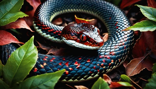 vipera,red bellied black snake,lampropeltis,nonvenomous,venomous snake,pitviper,varanus,african house snake,kingsnake,rat snake,everglades rat snake,pantherophis,tree snake,king snake,king cobra,sidik,liophis,red tailed boa,reticulatus,tree python,Illustration,Realistic Fantasy,Realistic Fantasy 10