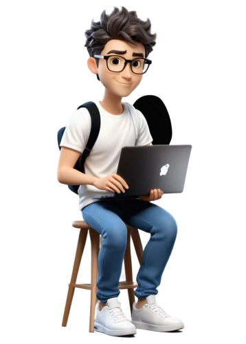 blur office background,3d model,intelectual,computer freak,levenstein,computerologist,kaewkamnerd,laptop,nerdy,cupertino,macwrite,3d figure,manjul,erudite,smarty,copyboy,coder,estudiante,adrien,macbooks,Unique,3D,3D Character