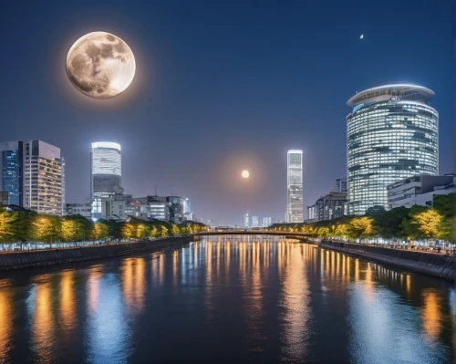 japan's three great night views,moonlit night,moon photography,minatomirai,moonlighted,moon at night,frankfurt am main germany,frankfurt,full moon,moon and star background,beautiful japan,super moon,tamachi,umeda,moonrise,marunouchi,songdo,yokohama,tokyo,tokyo city,Photography,General,Realistic