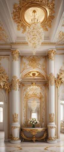 ornate room,opulently,opulence,opulent,marble palace,interior decoration,palatial,gold wall,rococo,palladianism,neoclassical,cochere,the throne,royal interior,gold stucco frame,luxury bathroom,baroque,extravagance,interior decor,grandeur,Illustration,Abstract Fantasy,Abstract Fantasy 12