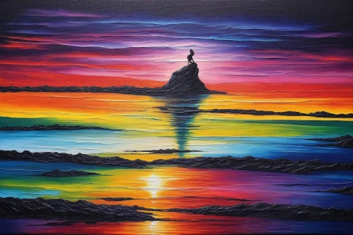 lighthouse,lighthouses,light house,sea stack,phare,art painting,oil painting on canvas,electric lighthouse,peinture,sea landscape,seascape,petit minou lighthouse,oil painting,oil pastels,acrylic paint,pintura,pintor,painting technique,rockall,ouessant,Illustration,Realistic Fantasy,Realistic Fantasy 25