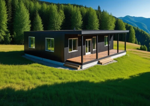 inverted cottage,grass roof,chalet,cubic house,holiday home,electrohome,chalets,prefabricated,prefab,glickenhaus,greenhut,house in the mountains,wooden house,passivhaus,house in mountains,3d rendering,modern house,cube house,summer house,timber house,Photography,General,Realistic