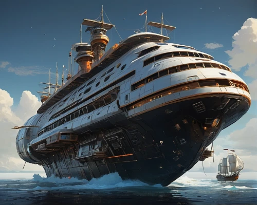 sea fantasy,westerdam,costa concordia,britannic,skyship,noordam,cruise ship,aquitania,shipbroker,heerema,caravel,ocean liner,concordia,releasespublications,oceanliner,cunard,schip,cruiseliner,aground,mauretania,Conceptual Art,Sci-Fi,Sci-Fi 01