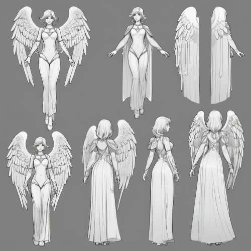 harpies,vestals,angels of the apocalypse,archangels,sorceresses,priestesses,archons,bodices,turnarounds,oracles,variants,acolytes,capes,sculpts,mages,vestments,concepts,standees,wood angels,angel of death