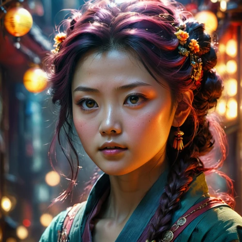 mulan,mongolian girl,sanxia,fantasy portrait,asian woman,world digital painting,rongfeng,oriental princess,oriental girl,digital painting,yanzhao,kommuna,japanese woman,mystical portrait of a girl,xiaomei,wenzhao,xiaowen,goryeo,daxia,nanzhao,Conceptual Art,Fantasy,Fantasy 18