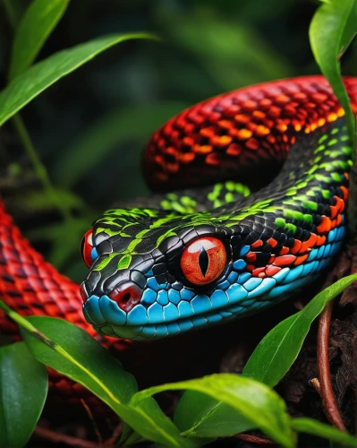 liophis,vipera,lampropeltis,garter snake,reticulatus,trimeresurus,thamnophis,keelback,african house snake,pitviper,nonvenomous,bengalensis,pantherophis,red tailed boa,herpetofauna,tree snake,venomous snake,slithered,auratus,corn snake,Illustration,Realistic Fantasy,Realistic Fantasy 34