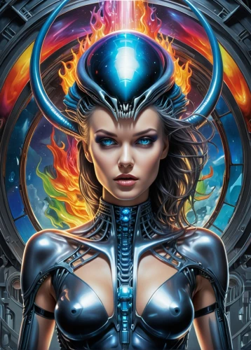 promethea,lilandra,cyberangels,telepath,cyberforce,yavana,etheria,cybernetic,witchblade,femforce,cybernetically,psionic,hecate,electress,sci fiction illustration,thundra,psytrance,valkyries,cyberstar,bluefire,Art,Artistic Painting,Artistic Painting 43