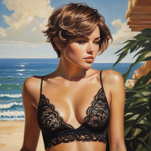 donsky,fantasie,beach background,world digital painting,beach scenery,art painting,viveros,toccara,female model,anastasiadis,italian painter,bandeau,photo painting,tretchikoff,romantic portrait,oil painting,female beauty,beachwear,wonderbra,fantasy art,Photography,Documentary Photography,Documentary Photography 05